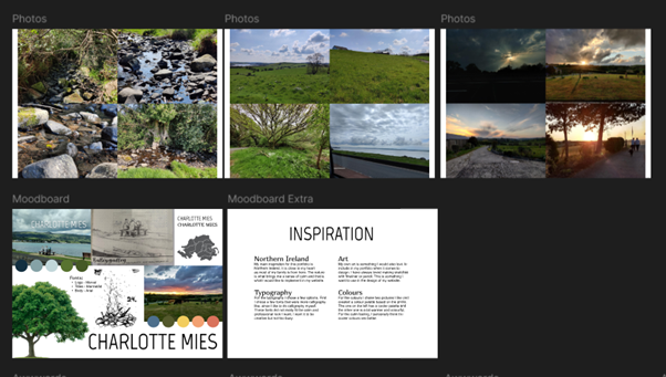 Moodboard portfolio website