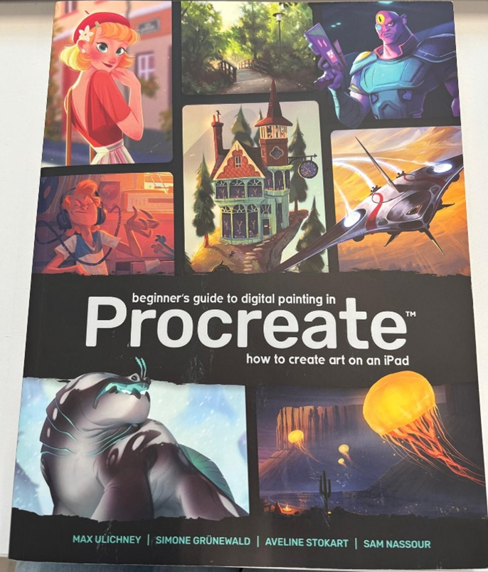 Picture of a book for procreate beginners which I bought at the Art Department